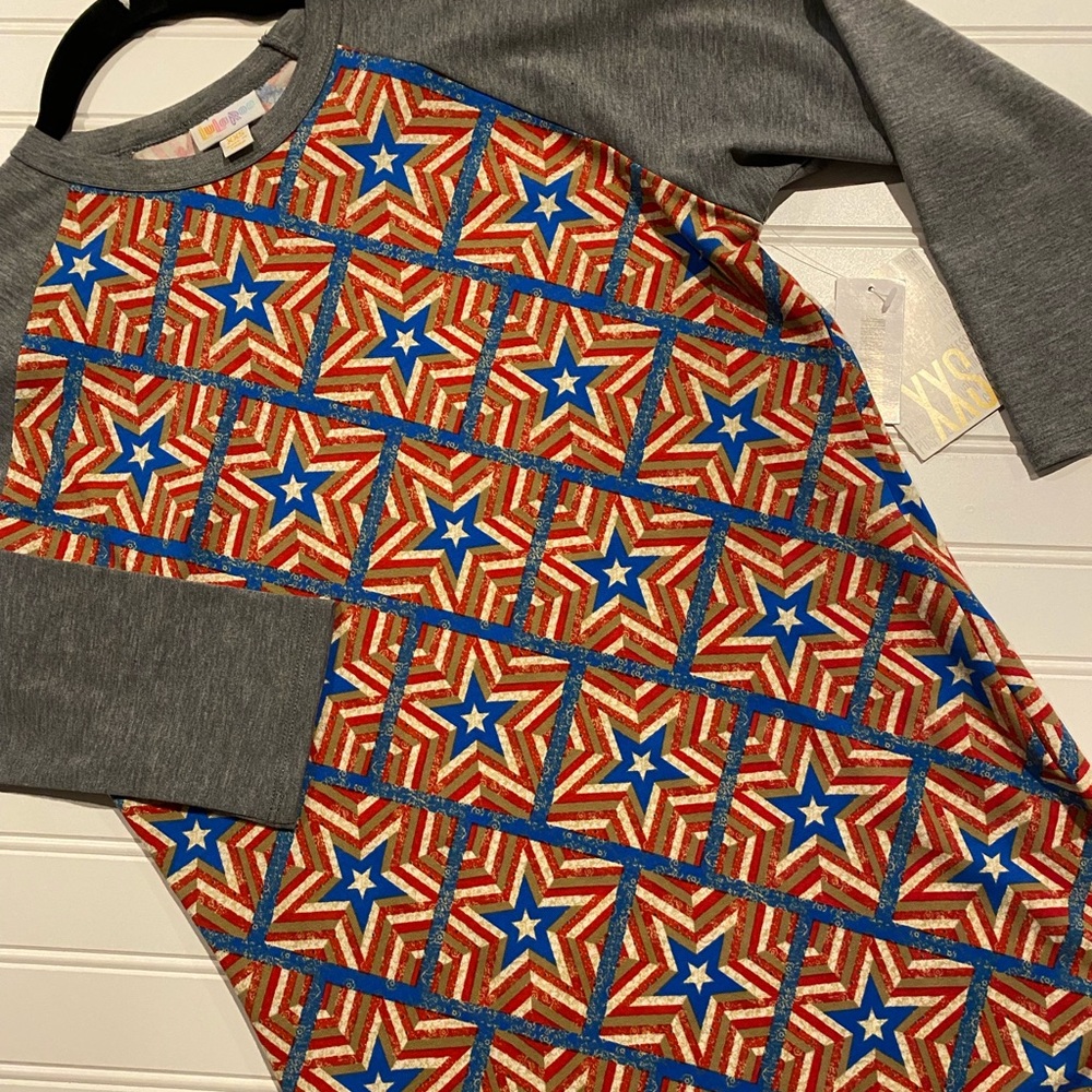 NWT Lularoe Randy Baseball Tee Size XXS (00-0)